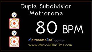 Duple subdivision metronome at 80 BPM MetronomeBot [upl. by Opalina]