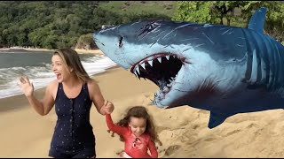 TEM UM TUBARÃO NA MINHA PRAIA 2 BAD SHARK [upl. by Luna193]