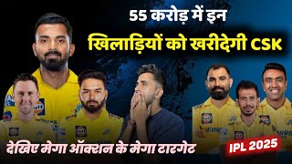 IPL 2025 Auction  CSK Top Target players list  CSK All Target players in mega Auction [upl. by Hotze]