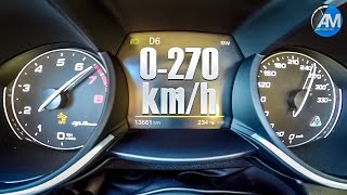 Stelvio Quadrifoglio 510hp  0270 kmh acceleration🏁 [upl. by Hnahym]