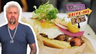 Guy Fieri Comes Back for quotNextLevelquot Filipino Hot Dog  Diners DriveIns and Dives  Food Network [upl. by Nisbet610]