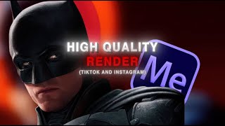 BEST Render Settings for TikTok edits 4K [upl. by Seale]