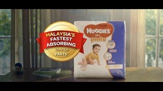 Huggies Dry Pants  Malaysias Fastest Absorbing Diaper Pants [upl. by Annim810]