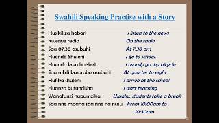 A Day in the Life of a Teacher  Swahili Speaking Practice [upl. by Torry]