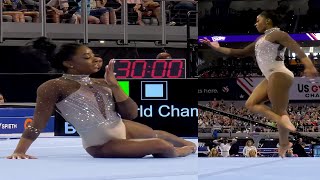 Simone Biles Slow Motion Floor Exercise FX Xfinity 2024 Championships Senior Women Session 2 Day 2 [upl. by Alvie]