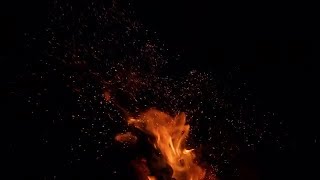 Fire With Sparks Stock Video [upl. by Dareece]