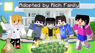 Adopted by A BILLIONAIRE Family in MINECRAFT [upl. by Gally]