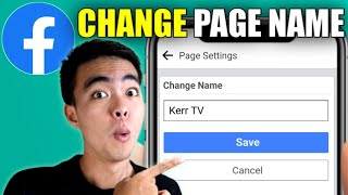 How to Change Your Facebook Page Name 2024 Update [upl. by Joelly]