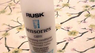 Rusk Sensories Calm Nourishing Conditioner Guarana amp Ginger REVIEW [upl. by Hedvige855]