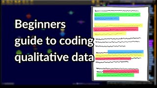 Beginners guide to coding qualitative data [upl. by Bartle]