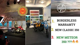 Exclusive Royal Enfield Classic 350 amp Meteor 350 Reveal  Borderless warranty  🔥🔥🔥 Vlog No 609 [upl. by Artenal]