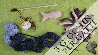 TUTORIAL1 3 giochini fai da te per gatti diy cat toys [upl. by Krid824]