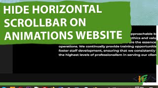 How to Remove Horizontal Scrollbar on Animations in Website  WordPress  PHP  Slide in Right Left [upl. by Rimidalv]