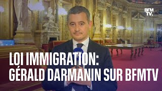 Loi immigration linterview de Gérald Darmanin sur BFMTV en intégralité [upl. by Rhines]