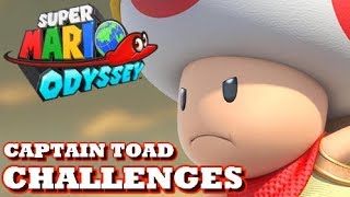 Super Mario Odyssey  Captain Toad Floor Is Lava Challenges [upl. by Yelkrab34]