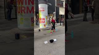 Vienna stories streetart football 19102024 vienna mariahilferstrasseshorts streetstyle [upl. by Yrrol863]