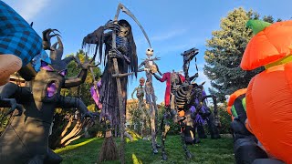 UnboxingSetting Up Headless Horseman amp 12 Foot Reaper Halloween Animatronics Live [upl. by Ayokal]