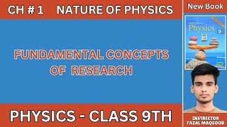 Fundamental Concept of Research in Physics  Class 9th  New Syllabus PTCB amp NFB in Urdu amp hindi [upl. by Eidnyl]