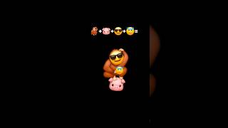 Cool Monkey sitting on pig and holding angel emojination emojify [upl. by Primavera896]