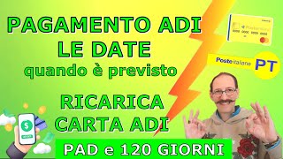 PAGAMENTO ADI LE DATE PREVISTE DI GENNAIO  RICARICA CARTA ADI COME FUNZIONA  PAD E 120 GIORNI [upl. by Anirbak]