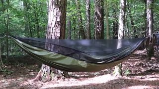 Setting Up Warbonnet Hammock and Tarp [upl. by Einnov558]