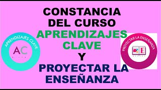 Soy Docente CONSTANCIA APRENDIZAJES CLAVE [upl. by Akerue]