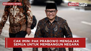 Cak Imin Pak Prabowo Mengajak Semua untuk Membangun Negara  Beritasatu [upl. by Hgielak]