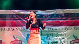 ཕ་ཡུལ་དྲན་གླུ།  Phayul Drenlu  Tenzin Kunsel  Phurbu International Losar Mega show 2017 [upl. by Nilyaj]