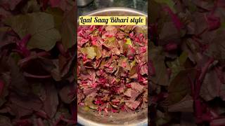 Laal Saag Bihari Style 😋 TheMommyHustle  sonalisingh ytshorts food biharifood viralshort [upl. by Enyar]