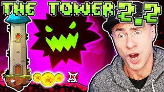 Geometry Dash 22  ALL TOWER LEVELS with 3 COINS COMPLETE [upl. by Eemia]