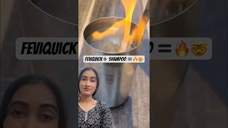 Feviquick ➕￼ shampoo 🟰Reaction 🔥 😱  KaRiPieEast shorts [upl. by Jourdain658]