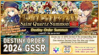 FGO NA Destiny Order Guaranteed SSR Banner Rolls [upl. by Ecydnac]