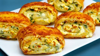 Simpler than you imagine Brilliant appetizer recipe from puff pastry [upl. by Aliak]