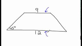 Area of a Trapeziod with some Trigonometry [upl. by Warner]