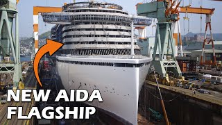 The Construction of 300 METRE AIDAprima  CRUISE SHIP  CINEMATIC TIMELAPSE 4K [upl. by Atinaj]