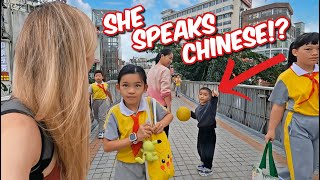 How do Chinese Kids React to Foreigners [upl. by Norab182]