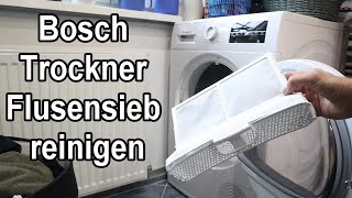 Bosch  Siemens Trockner Flusensieb reinigen Anleitung [upl. by Oicnevuj]