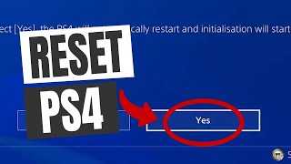 How to FACTORY RESET Your PS4 [upl. by Sollars758]