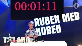 Nioåriga Ruben skapar spänning med sina rubikskuber [upl. by Grega]