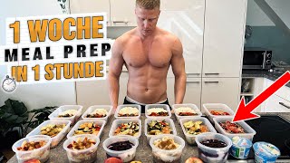 Meal Prep für eine komplette Woche Nur 1 Stunde kochen [upl. by Amuh]