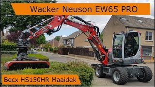 Machinaal hagen snoeien met Wacker Neuson EW65 PRO [upl. by Burk]