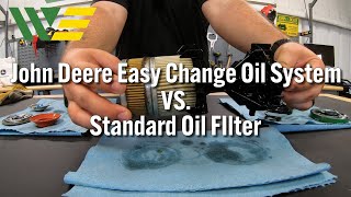 John Deere Easy Change Oil System vs Standard Lawn Mower Oil Filter [upl. by Bixby]