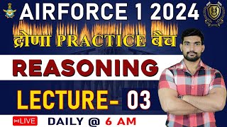 Reasoning 03 Airforce 1 2024 Y group Reasoning by Robin tomar sir  Air force 1 2024 exam Classes [upl. by Sorenson171]