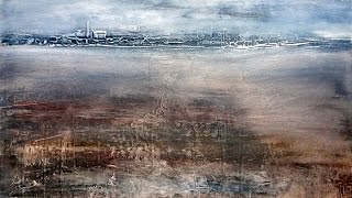 Acrylic painting hazy landscape Acrylmalerei dunstige Landschaft [upl. by Noiz]