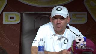 Mark Helfrich after Oregon beats Wyoming [upl. by Nevuer]