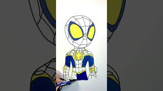 How to color Spidey  Spidey and His Amazing Friends Coloring Pages  Color amp Kids TV [upl. by Baxie480]