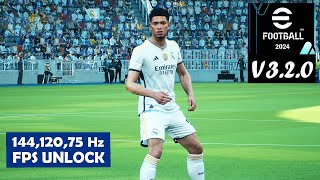 eFootball 2024 V320 Lag Fix  Unlock FPS 14412075Hz Limit  Phil Gaming OP [upl. by Aisyla]