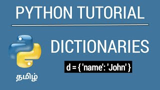 Python Dictionary  Tamil Tutorial  iCoding [upl. by Bomke]