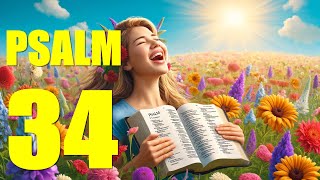 Psalm 34 Reading Embracing Gratitude and Trust With words  KJV [upl. by Ottie]