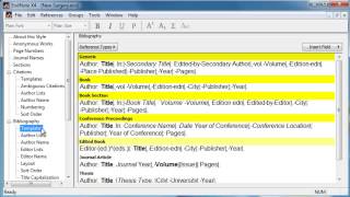 EndNote Editing an Output Style [upl. by Ellemac]